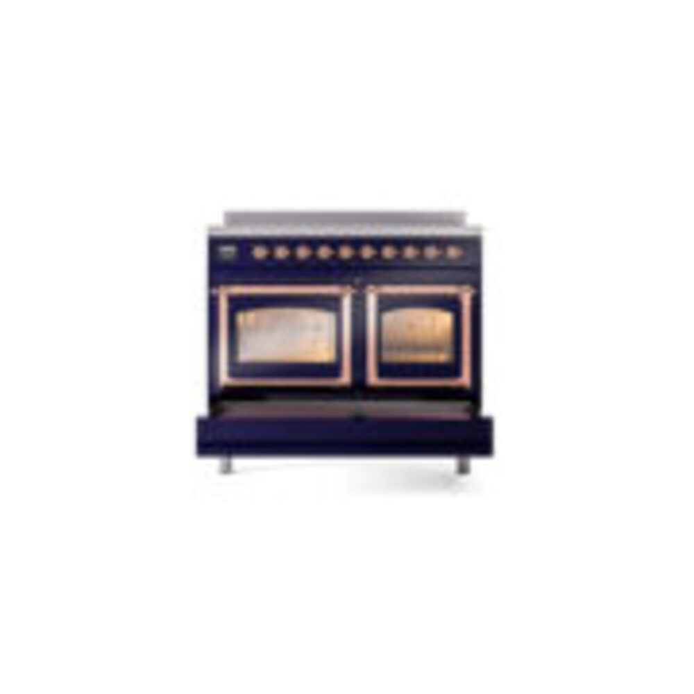 ILVE_UNDI406NMPMBP_Nostalgie_II_60"_Dual_Fuel_Range_drawer_opened