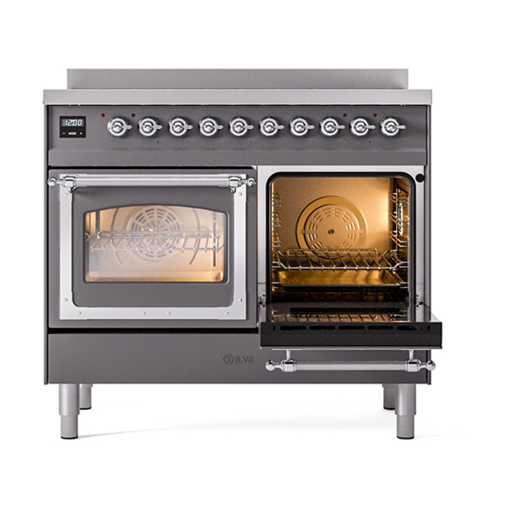 ILVE_UNDI406NMPMGC_Nostalgie_II_60"_Dual_Fuel_Range_side_oven_door_opened