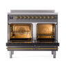 ILVE_UNDI406NMPMGG_Nostalgie_II_60"_Dual_Fuel_Range_oven_door_opened