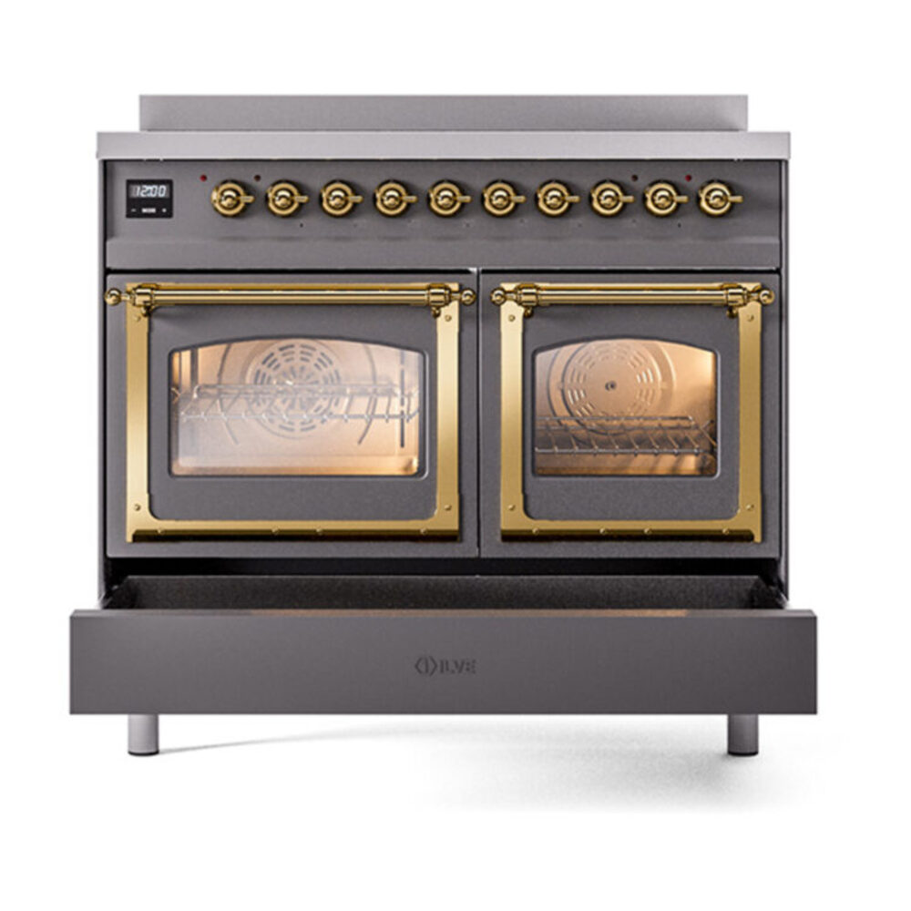 ILVE_UNDI406NMPMGG_Nostalgie_II_60"_Dual_Fuel_Range_drawer_opened