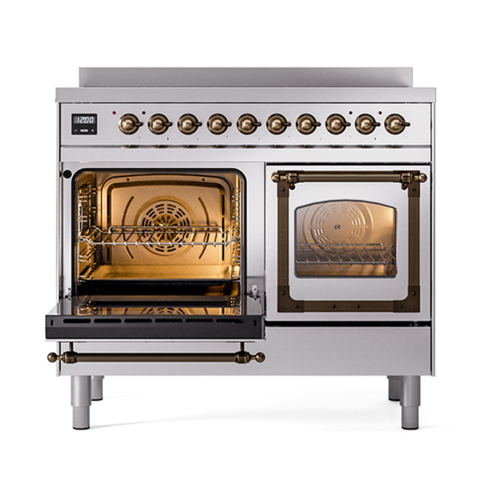ILVE_UNDI406NMPSSB_Nostalgie_II_60"_Dual_Fuel_Range_main_oven_door_opened