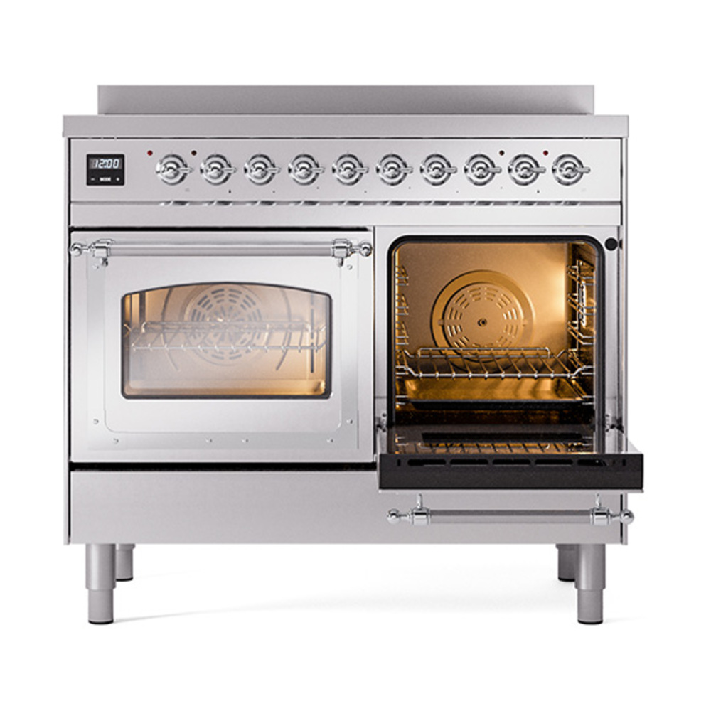 ILVE_UNDI406NMPSSC_Nostalgie_II_60"_Dual_Fuel_Range_side_oven_door_opened