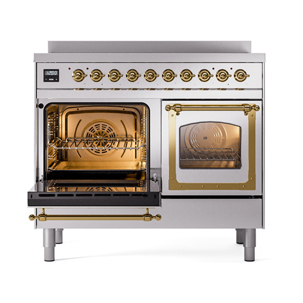 ILVE_UNDI406NMPSSG_Nostalgie_II_60"_Dual_Fuel_Range_main_oven_door_opened