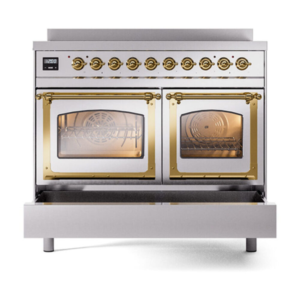 ILVE_UNDI406NMPSSG_Nostalgie_II_60"_Dual_Fuel_Range_drawer_opened