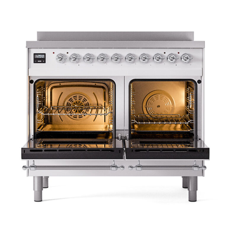 ILVE_UNDI406NMPWHC_Nostalgie_II_60"_Dual_Fuel_Range_oven_door_opened