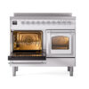 ILVE_UNDI406NMPWHC_Nostalgie_II_60"_Dual_Fuel_Range_main_oven_door_opened