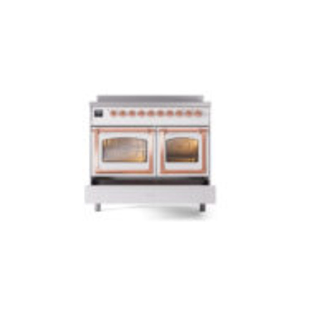 ILVE_UNDI406NMPWHP_Nostalgie_II_60"_Dual_Fuel_Range_drawer_opened