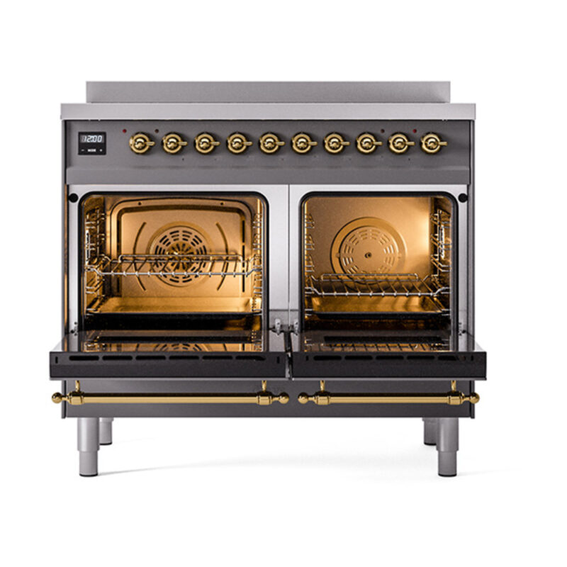 ILVE_UNDI406QNMPMGG_Nostalgie_II_60"_Dual_Fuel_Range_oven_door_opened