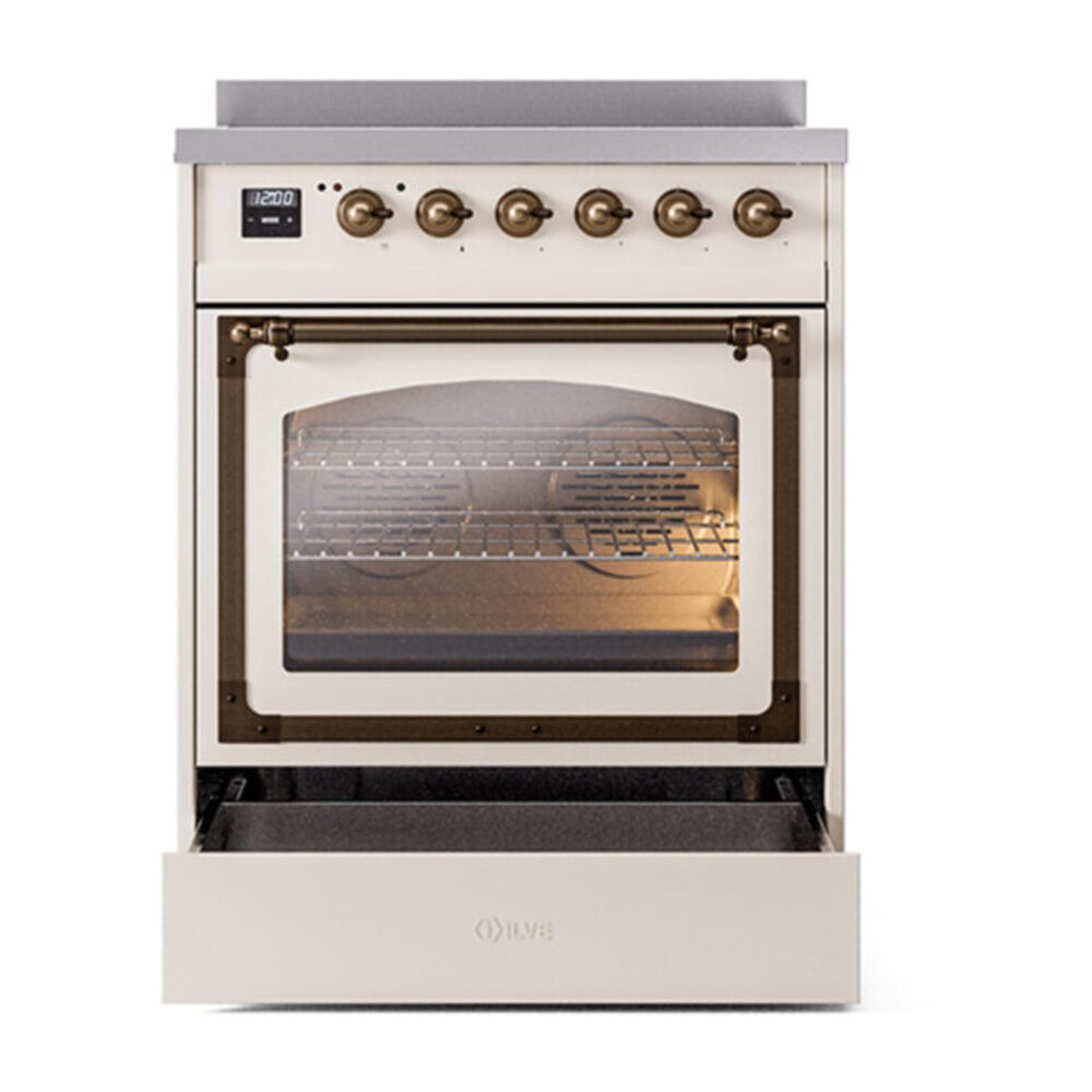 ILVE_UNI304NMPAWB_Nostalgie_II_30"_Induction_Range_drawer_opened