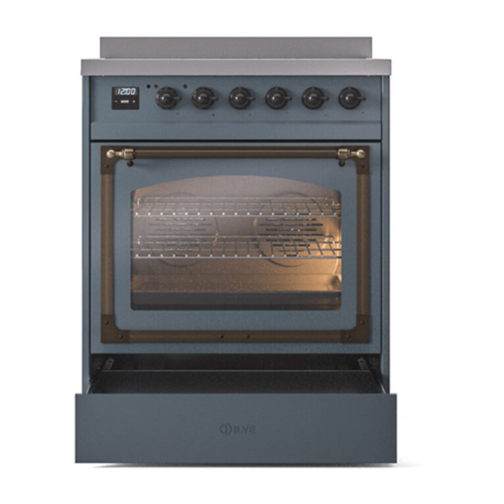 ILVE_UNI304NMPBGB_Nostalgie_II_30"_Induction_Range_drawer_opened