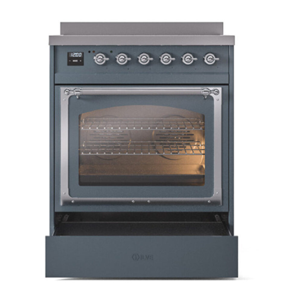 ILVE_UNI304NMPBGC_Nostalgie_II_30"_Induction_Range_drawer_opened
