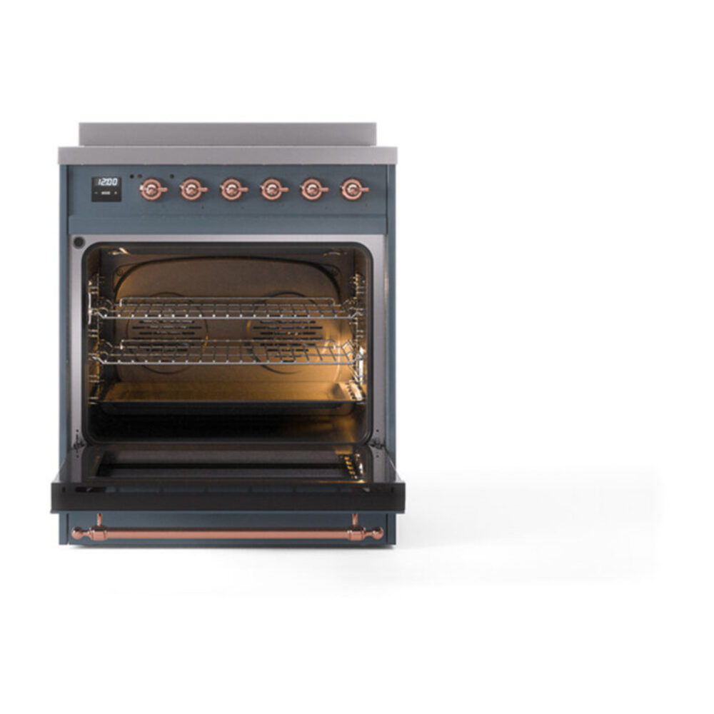 ILVE_UNI304NMPBGG_Nostalgie_II_30"_Induction_Range_oven_door_opened