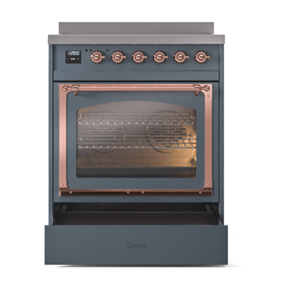 ILVE_UNI304NMPBGG_Nostalgie_II_30"_Induction_Range_drawer_opened