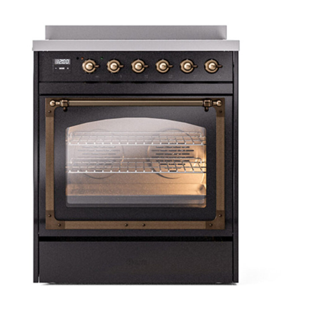 ILVE_UNI304NMPBKB_Nostalgie_II_30"_Induction_Range_front_view
