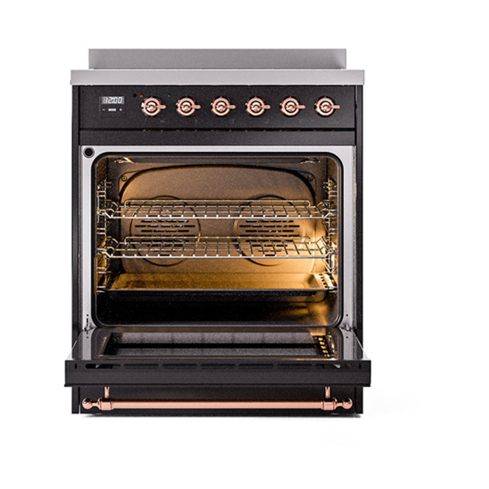 ILVE_UNI304NMPBKP_Nostalgie_II_30"_Induction_Range_oven_door_opened