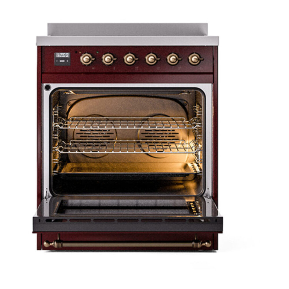 ILVE_UNI304NMPBUB_Nostalgie_II_30"_Induction_Range_oven_door_opened