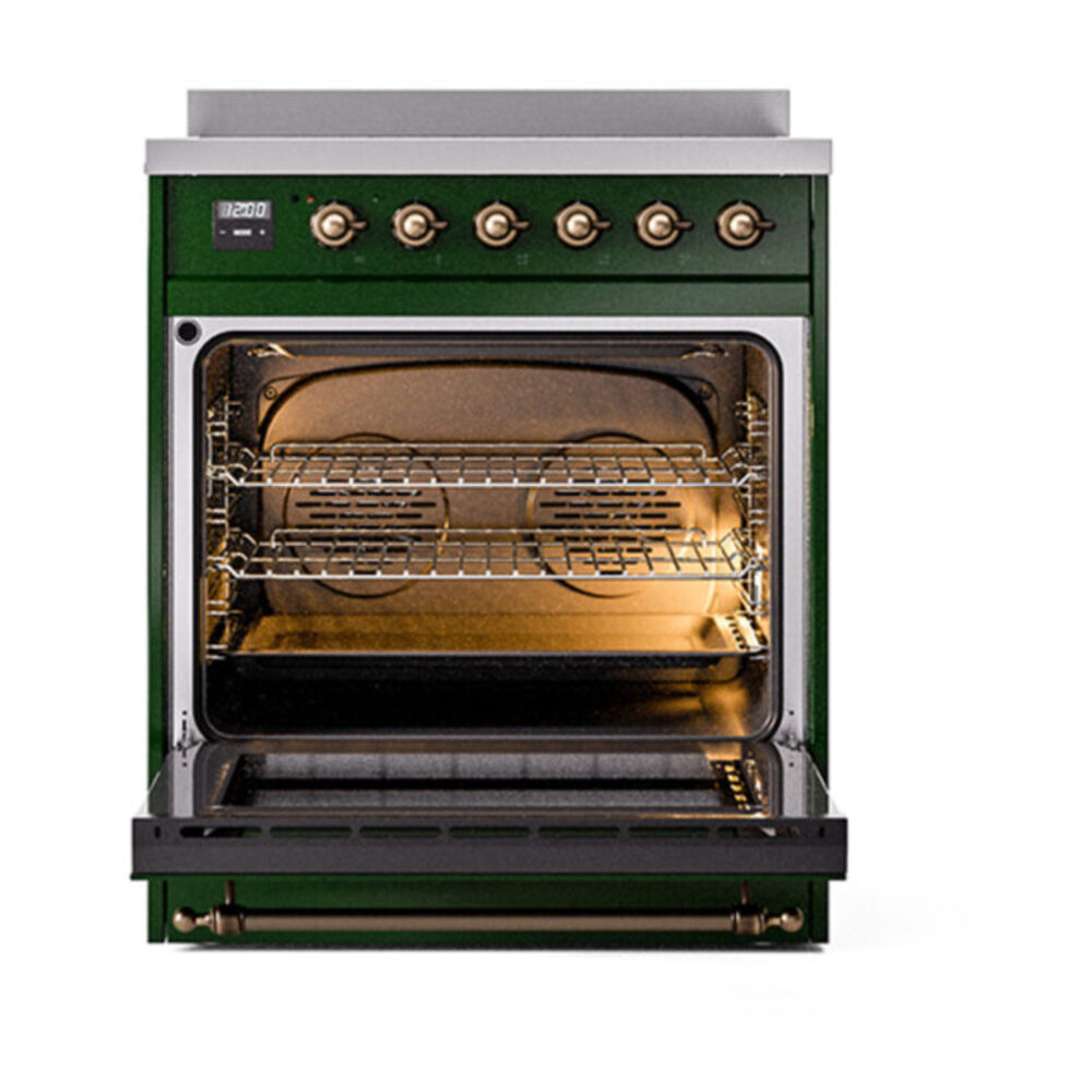ILVE_UNI304NMPEGB_Nostalgie_II_30"_Induction_Range_oven_door_opened