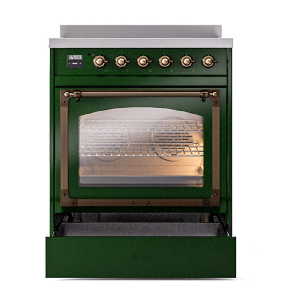 ILVE_UNI304NMPEGB_Nostalgie_II_30"_Induction_Range_drawer_opened