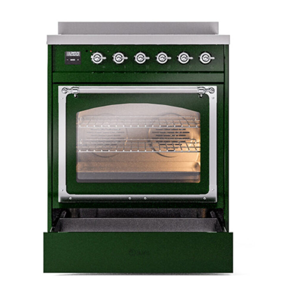 ILVE_UNI304NMPEGC_Nostalgie_II_30"_Induction_Range_drawer_opened