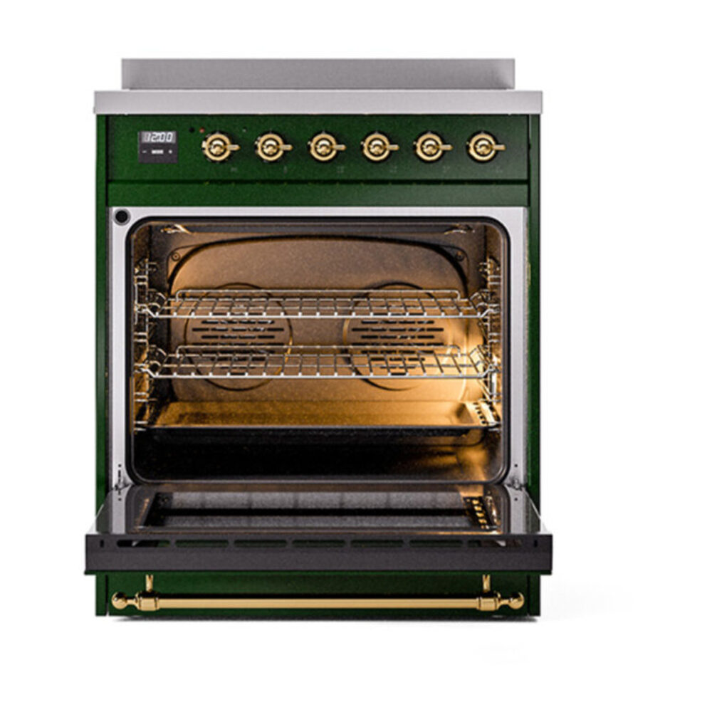 ILVE_UNI304NMPEGG_Nostalgie_II_30"_Induction_Range_oven_door_opened