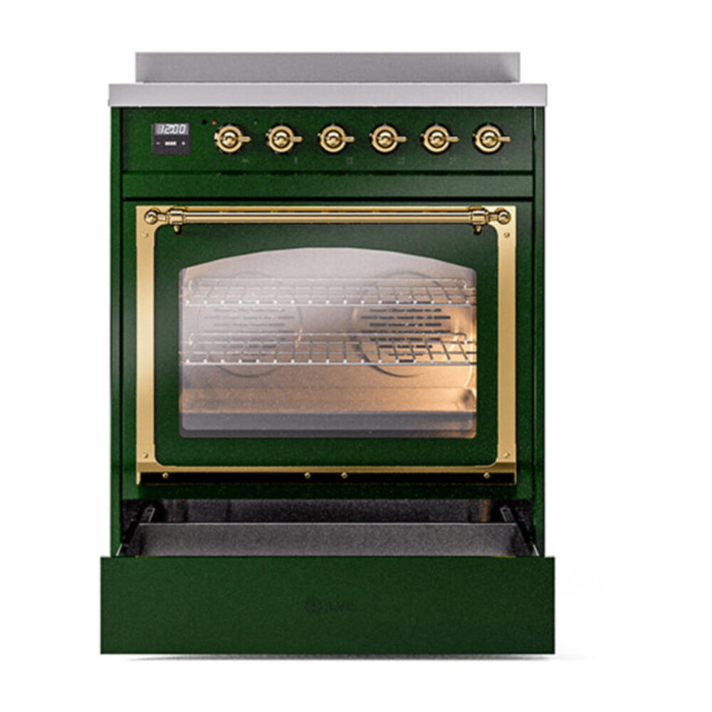 ILVE_UNI304NMPEGG_Nostalgie_II_30"_Induction_Range_drawer_opened