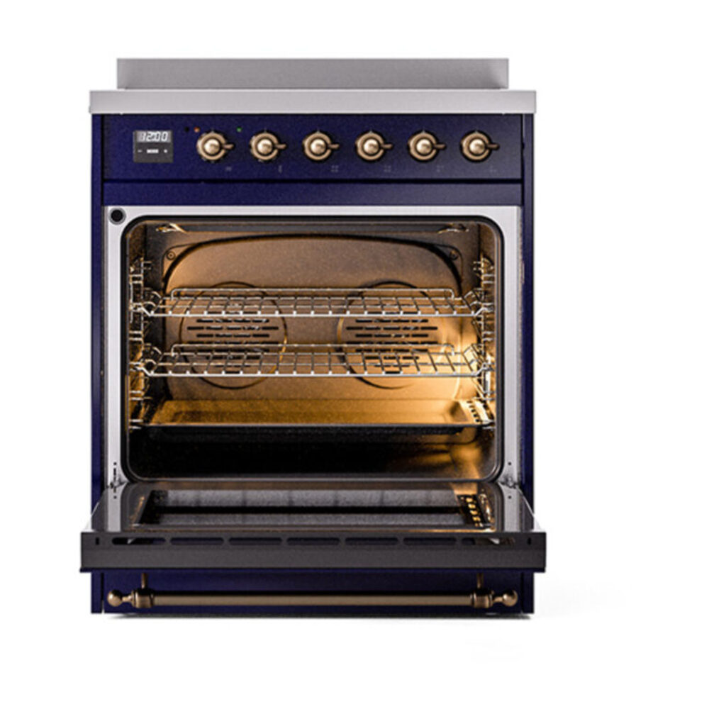 ILVE_UNI304NMPMBB_Nostalgie_II_30"_Induction_Range_oven_door_opened