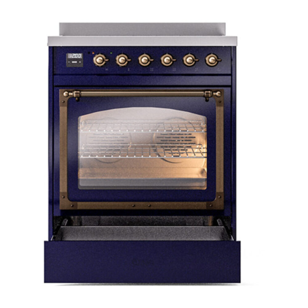 ILVE_UNI304NMPMBB_Nostalgie_II_30"_Induction_Range_drawer_opened