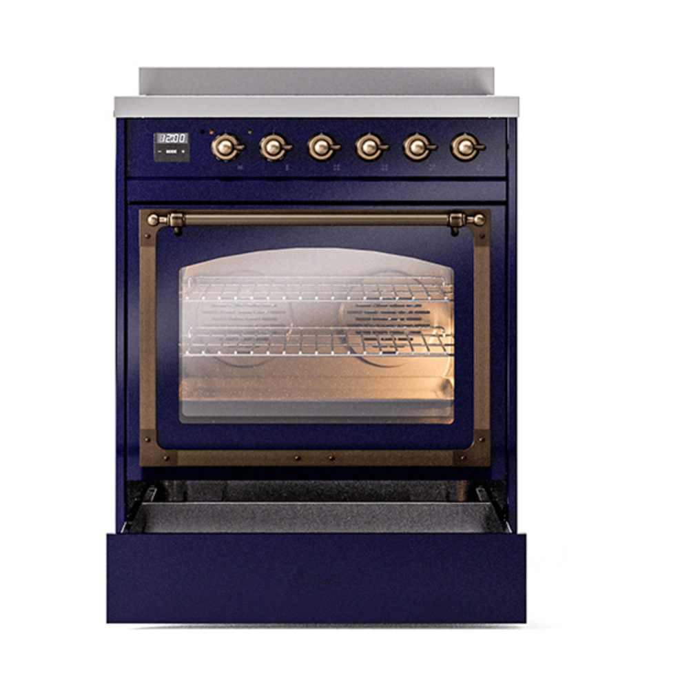ILVE_UNI304NMPMBB_Nostalgie_II_30"_Induction_Range_drawer_opened