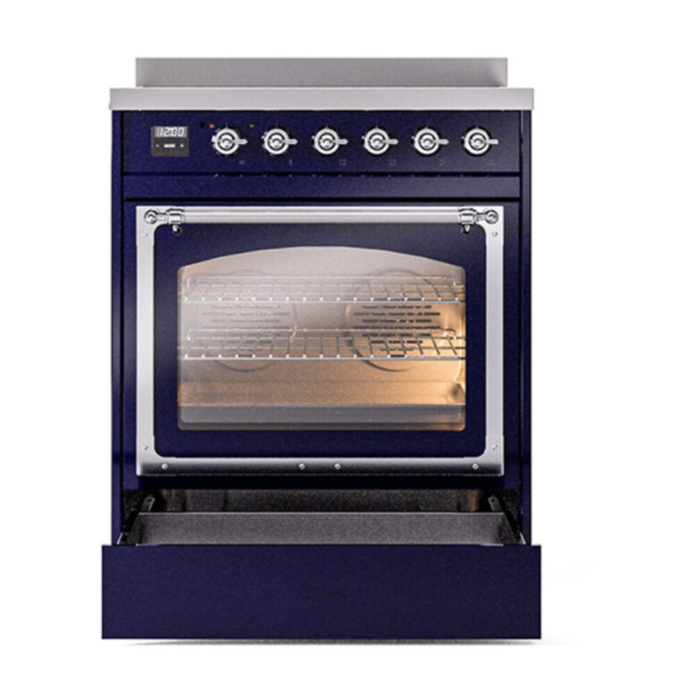 ILVE_UNI304NMPMBC_Nostalgie_II_30"_Induction_Range_drawer_opened