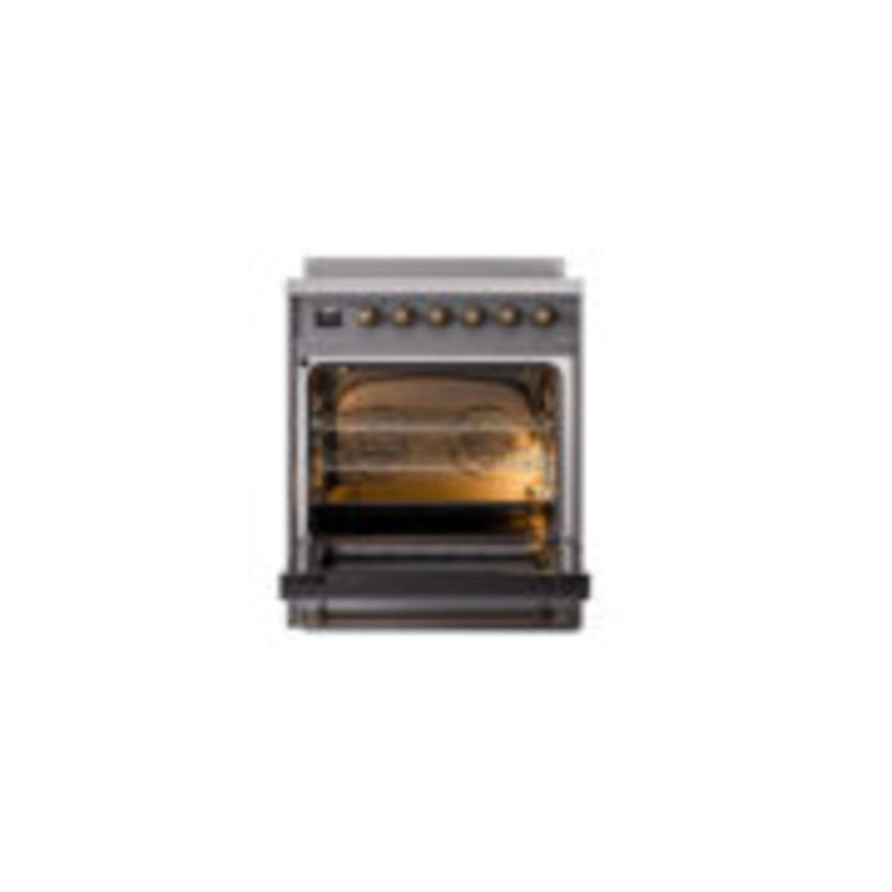 ILVE_UNI304NMPMGB_Nostalgie_II_30"_Induction_Range_oven_door_opened