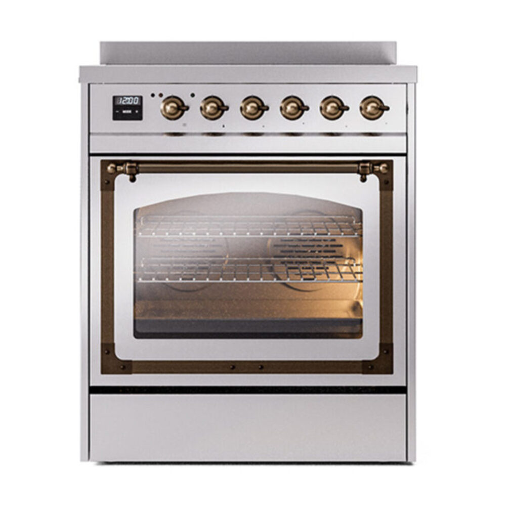 ILVE_UNI304NMPSSB_Nostalgie_II_30"_Induction_Range_front_view