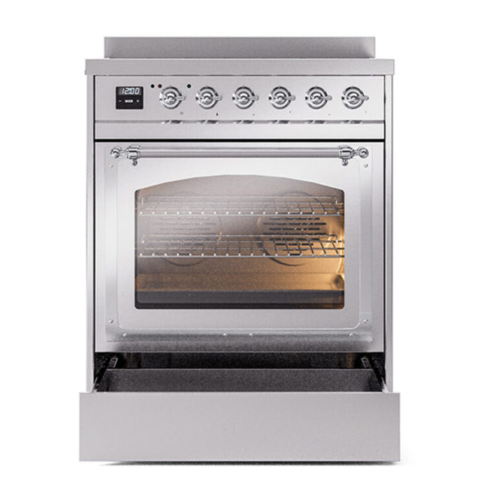 ILVE_UNI304NMPSSC_Nostalgie_II_30"_Induction_Range_drawer_opened