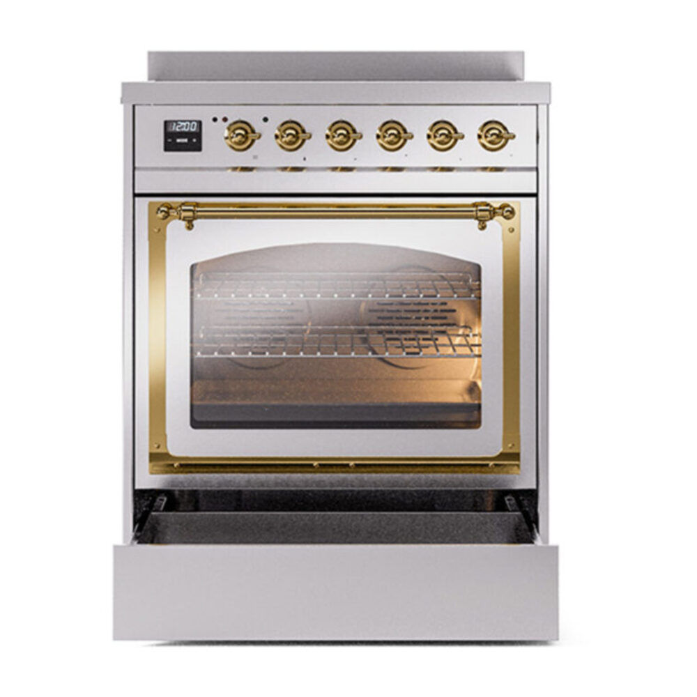 ILVE_UNI304NMPSSG_Nostalgie_II_30"_Induction_Range_drawer_opened