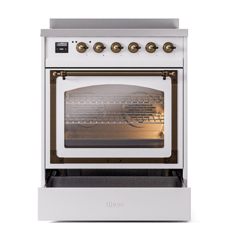 ILVE_UNI304NMPWHB_Nostalgie_II_30"_Induction_Range_drawer_opened