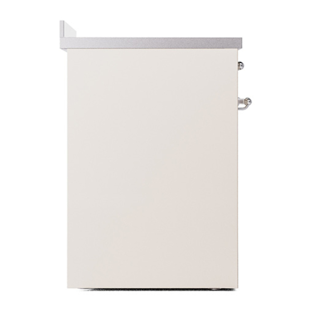 ILVE UNI304QNMPAWC Nostalgie II Noblesse 30 inch Induction Range with 4 Elements (Solid Door, Antique White, Chrome) 4 ILVE_UNI304QNMPAWC_left_side
