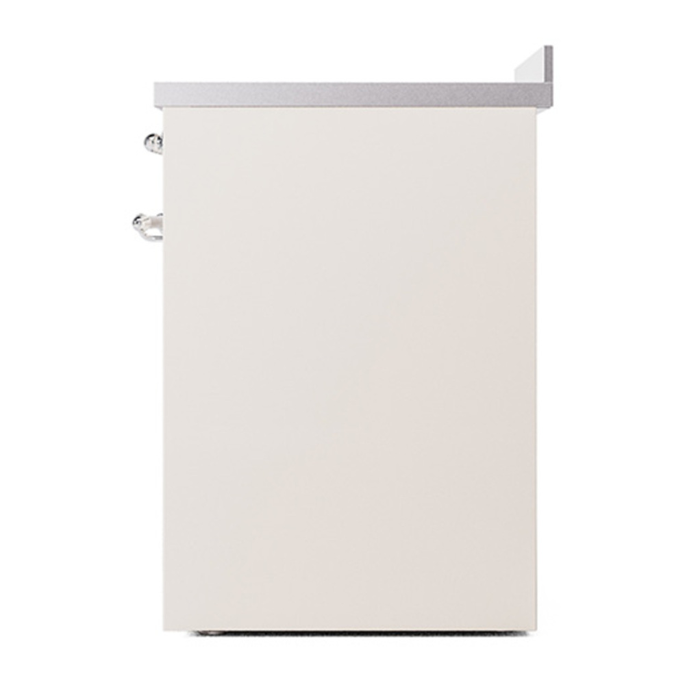 ILVE UNI304QNMPAWC Nostalgie II Noblesse 30 inch Induction Range with 4 Elements (Solid Door, Antique White, Chrome) 5 ILVE_UNI304QNMPAWC_right_side
