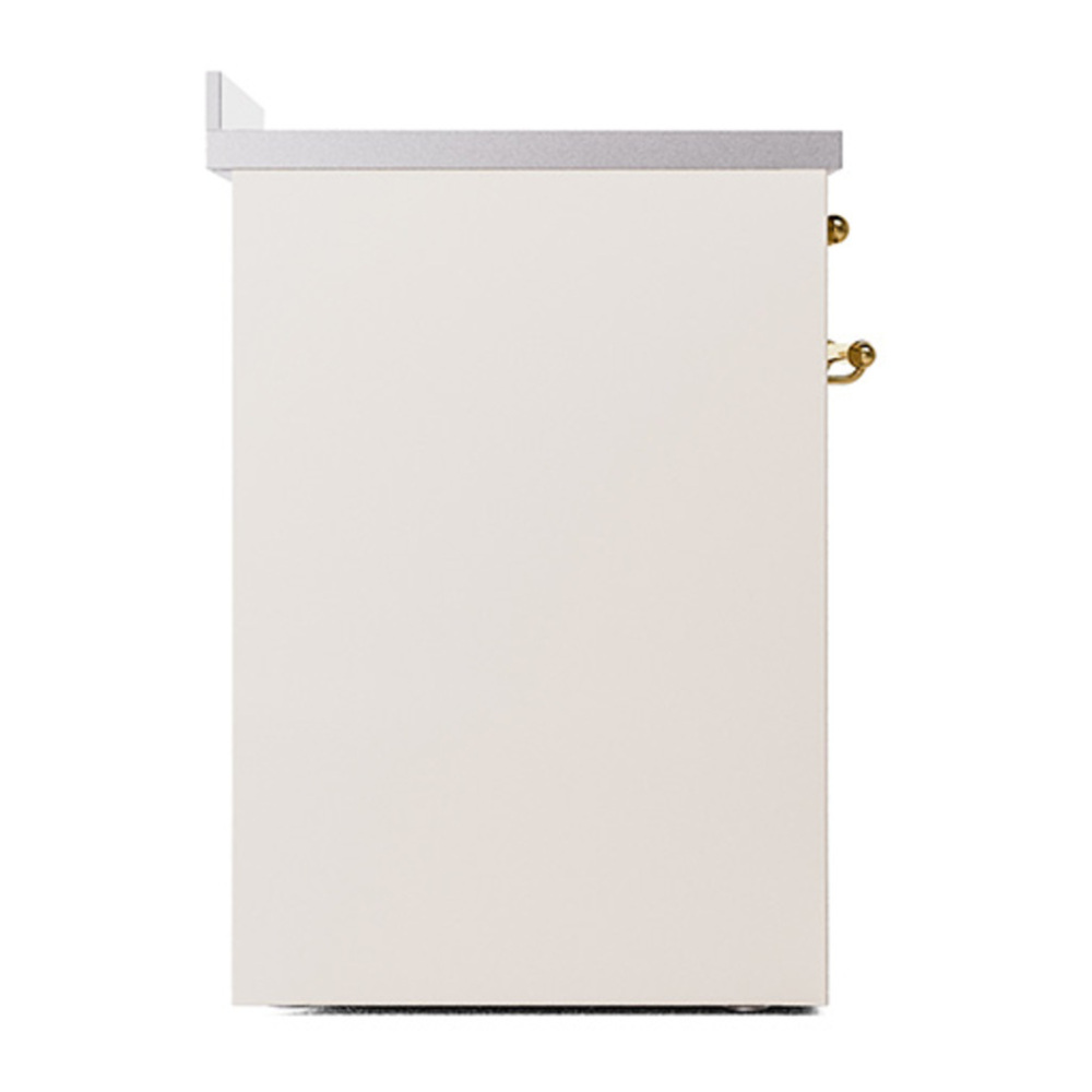 ILVE UNI304QNMPAWG Nostalgie II Noblesse 30 inch Induction Range with 4 Elements (Solid Door, Antique White, Brass) 4 ILVE_UNI304QNMPAWG_left_side