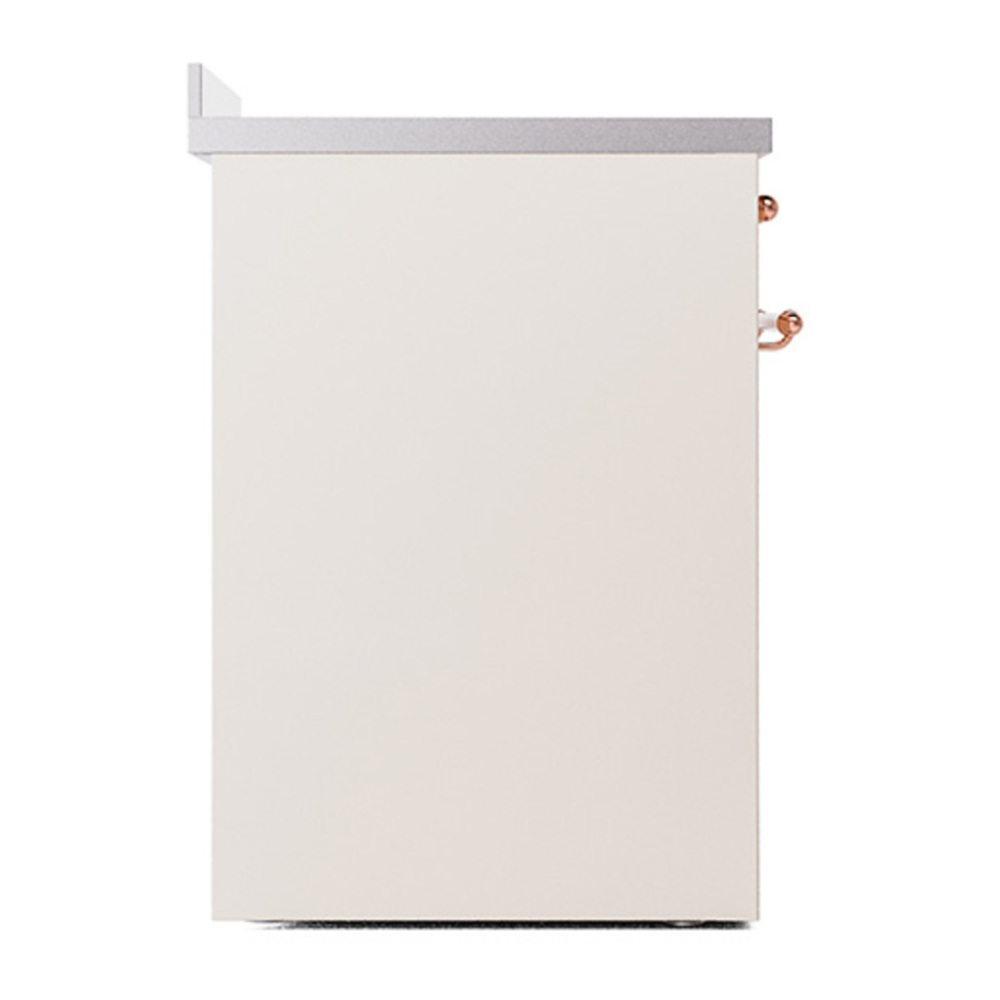 ILVE UNI304QNMPAWP Nostalgie II Noblesse 30 inch Induction Range with 4 Elements (Solid Door, Antique White, Copper) 4 ILVE_UNI304QNMPAWP_left_side