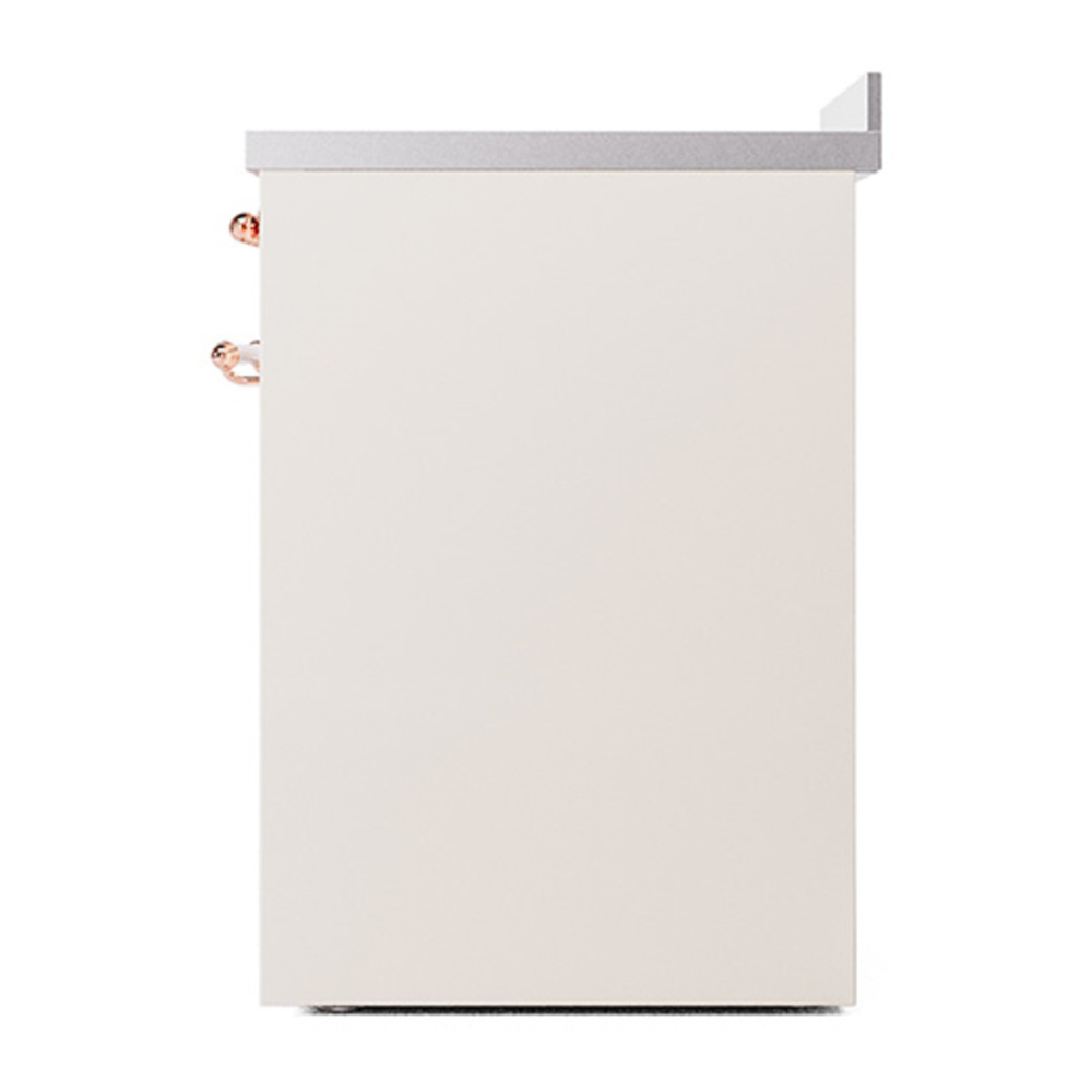 ILVE UNI304QNMPAWP Nostalgie II Noblesse 30 inch Induction Range with 4 Elements (Solid Door, Antique White, Copper) 5 ILVE_UNI304QNMPAWP_right_side