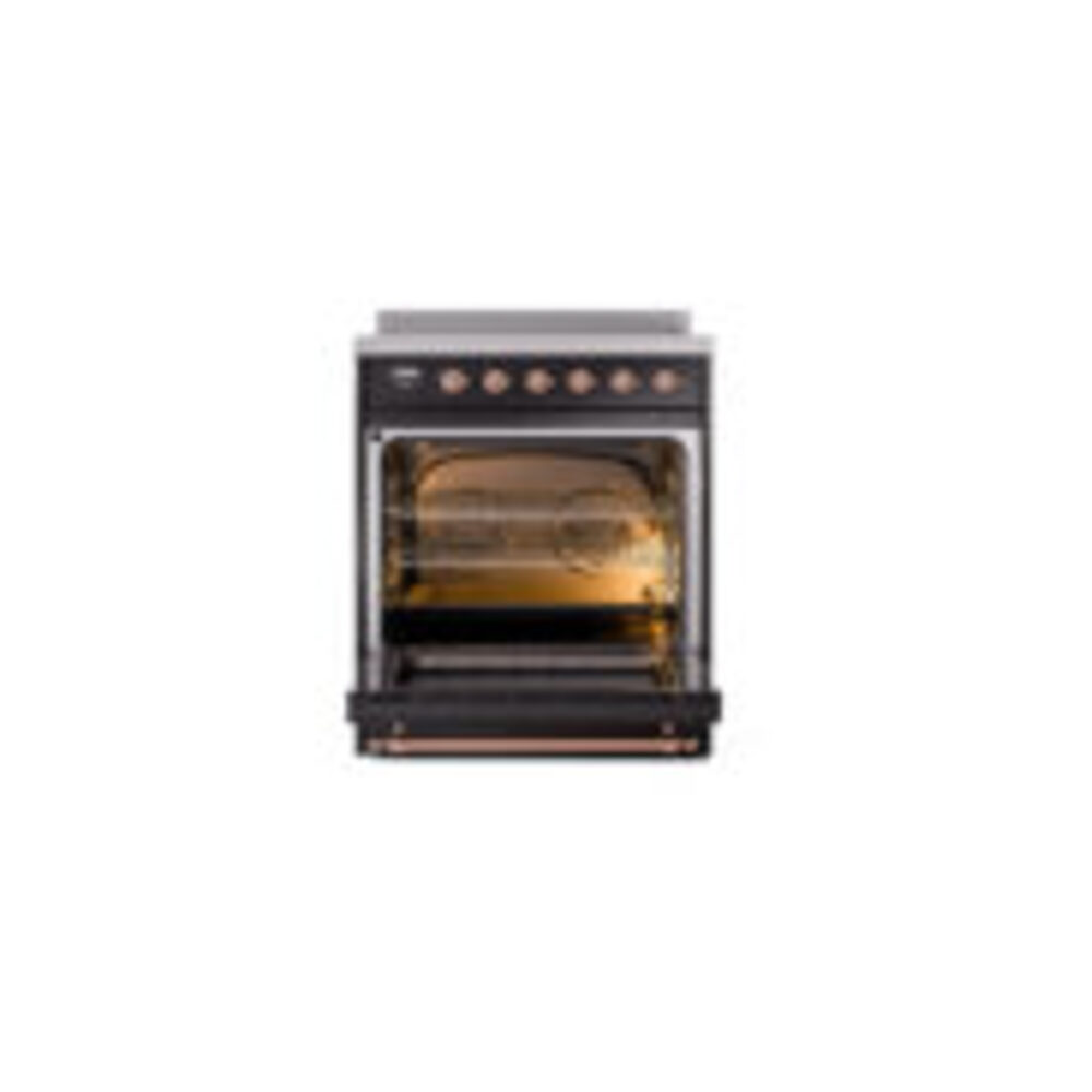 ILVE_UNI304QNMPBKP_Nostalgie_II_30"_Induction_Range_oven_door_opened