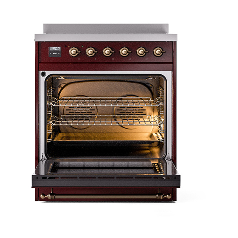 ILVE_UNI304QNMPBUB_Nostalgie_II_30"_Induction_Range_oven_door_opened