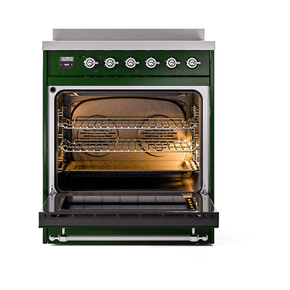 ILVE_UNI304QNMPEGC_Nostalgie_II_30"_Induction_Range_oven_door_opened