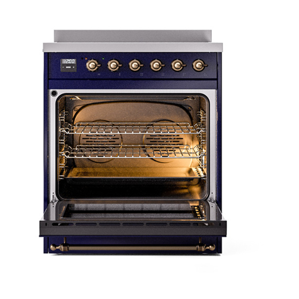 ILVE_UNI304QNMPMBB_Nostalgie_II_30"_Induction_Range_oven_door_opened
