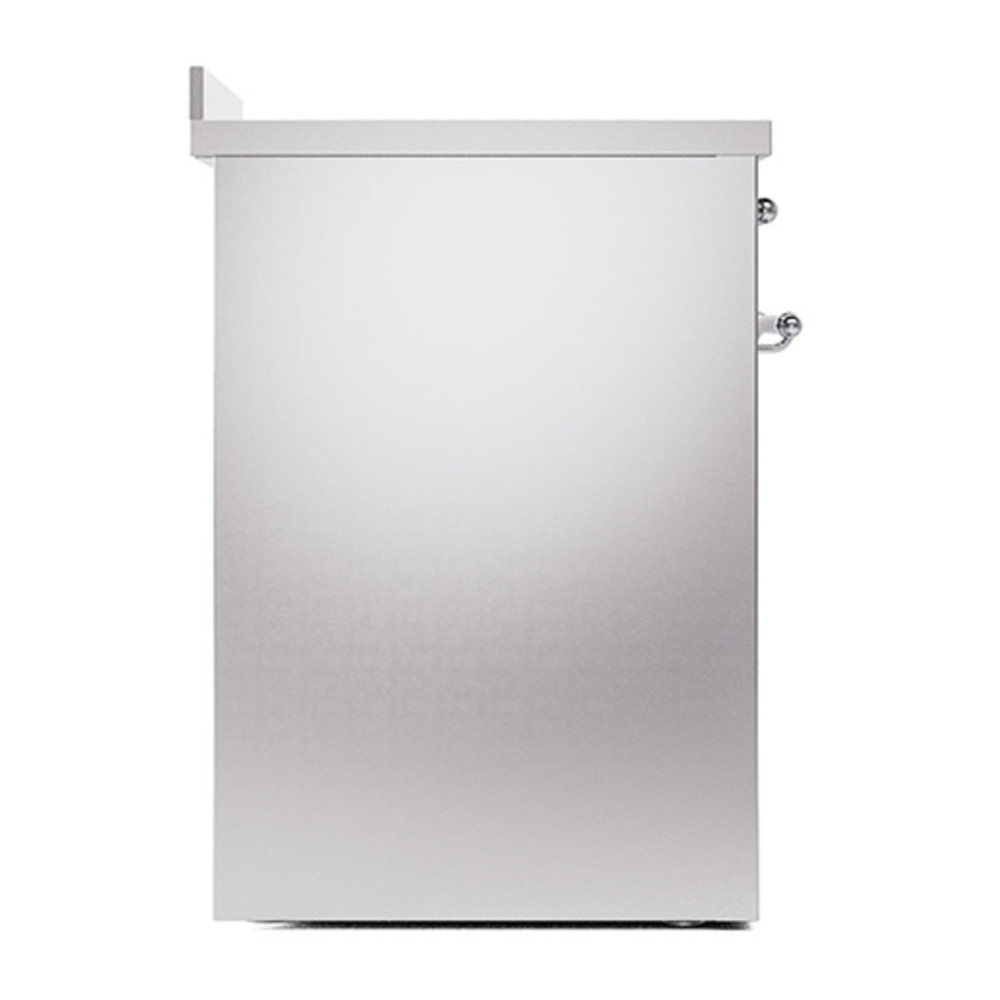 ILVE UNI304QNMPSSC Nostalgie II Noblesse 30 inch Induction Range with 4 Elements (Solid Door, Stainless Steel, Chrome) 4 ILVE_UNI304QNMPSSC_left_side