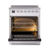 ILVE_UNI304QNMPWHC_Nostalgie_II_30"_Induction_Range_oven_door_opened