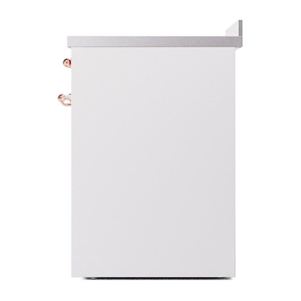 ILVE UNI304QNMPWHP Nostalgie II Noblesse 30 inch Induction Range with 4 Elements (Solid Door, White, Copper) 5 ILVE_UNI304QNMPWHP_right_side