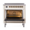 ILVE_UNI366NMPAWB_Nostalgie_II_36"_Induction_Range_oven_door_opened