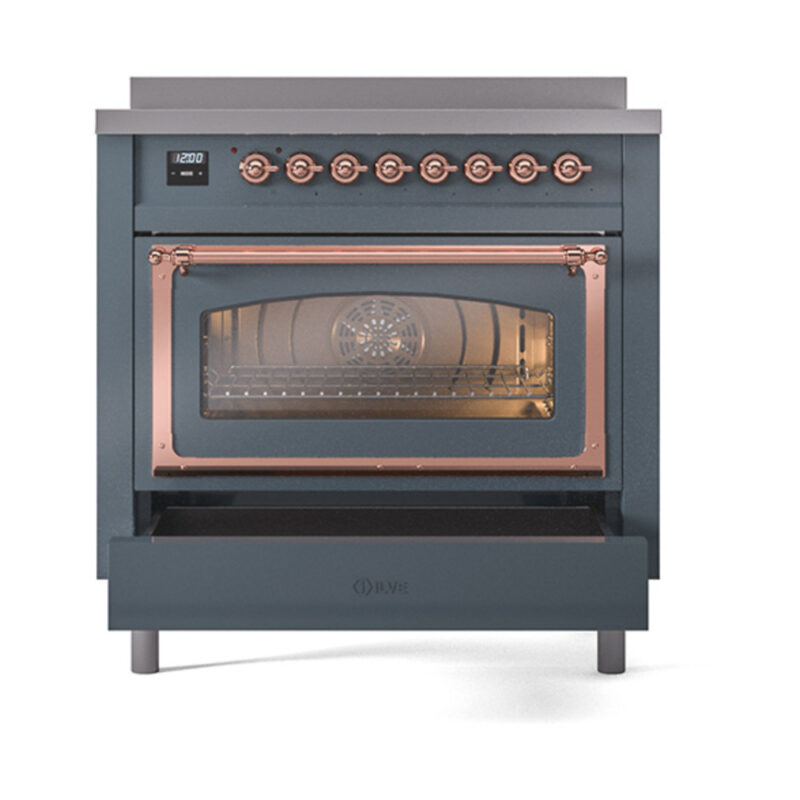 ILVE_UNI366NMPBGP_Nostalgie_II_36"_Induction_Range_drawer_opened