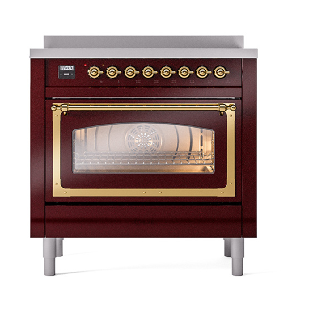 ILVE_UNI366NMPBUG_Nostalgie_II_36"_Induction_Range_front_view
