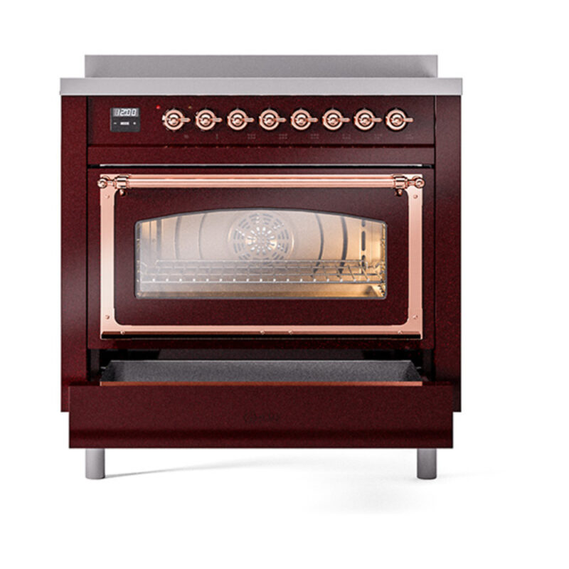 ILVE_UNI366NMPBUP_Nostalgie_II_36"_Induction_Range_drawer_opened